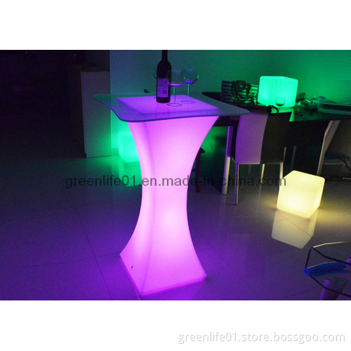 Multicolor Changing, Battery Lighted LED Furniture, Bar Table